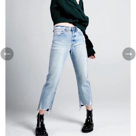 NWT Pistola Charlie Ripped Straight-Leg Jeans in Ruthless sz 31 - Picture 5 of 10